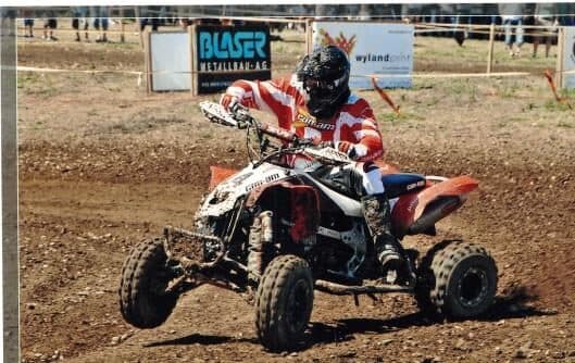Volle Action: Sprung beim Quad-Rennen.